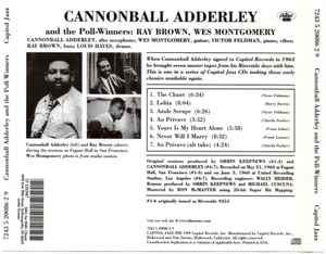 Cannonball Adderley – Cannonball Adderley And The Poll-Winners Featuring Ray Brown And Wes Montgomery Club Edition CD