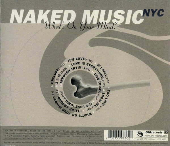 Naked Music NYC – What's On Your Mind? CD Mint Condition