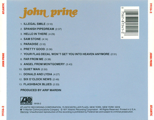 John Prine – John Prine CD VG+/VG+