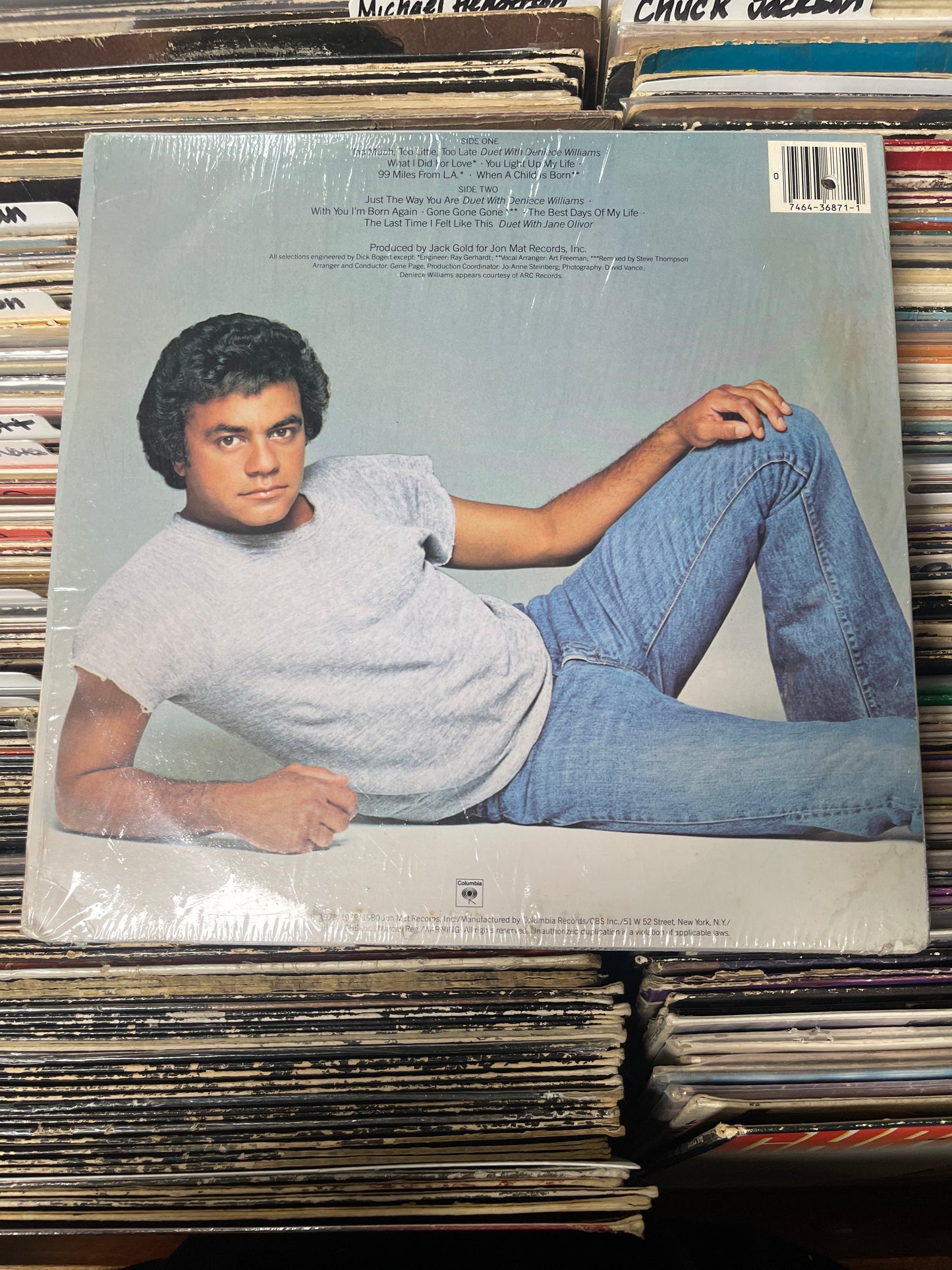 Johnny Mathis – The Best Of Johnny Mathis: 1975-1980 Vinyl LP Near Mint/VG+