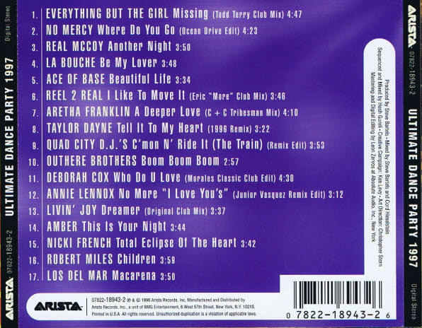Various – Ultimate Dance Party 1997 CD VG+/VG+
