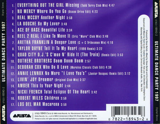Various – Ultimate Dance Party 1997 CD VG+/VG+