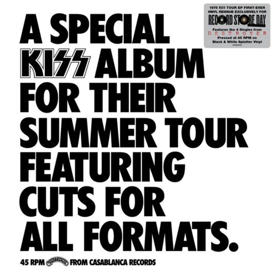 KISS - SPECIAL KISS TOUR EP (BLACK/WHITE SPLATTER VINYL/45 RPM) (RSD) Vinyl LP