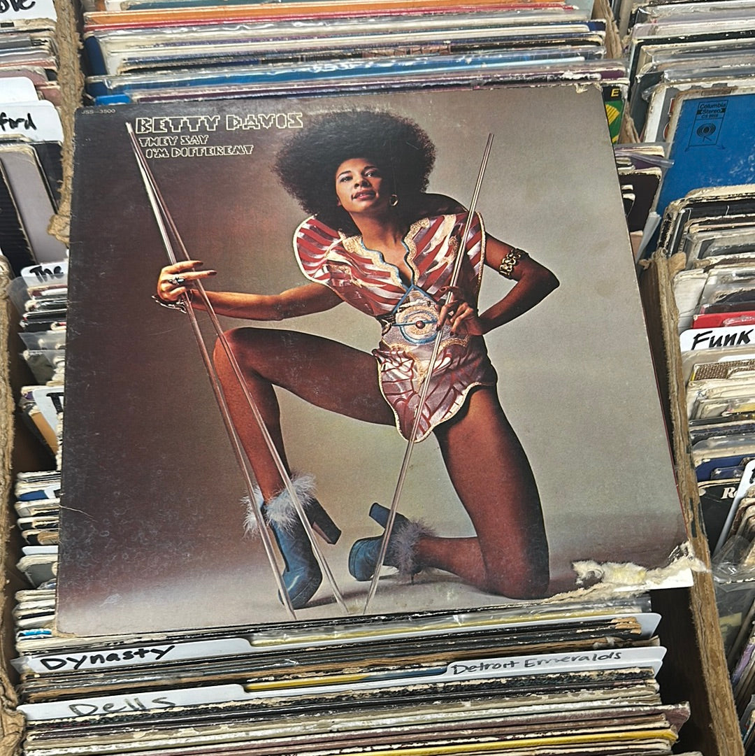 Betty Davis ‎– They Say I'm Different Vinyl LP VG/G Poster Included