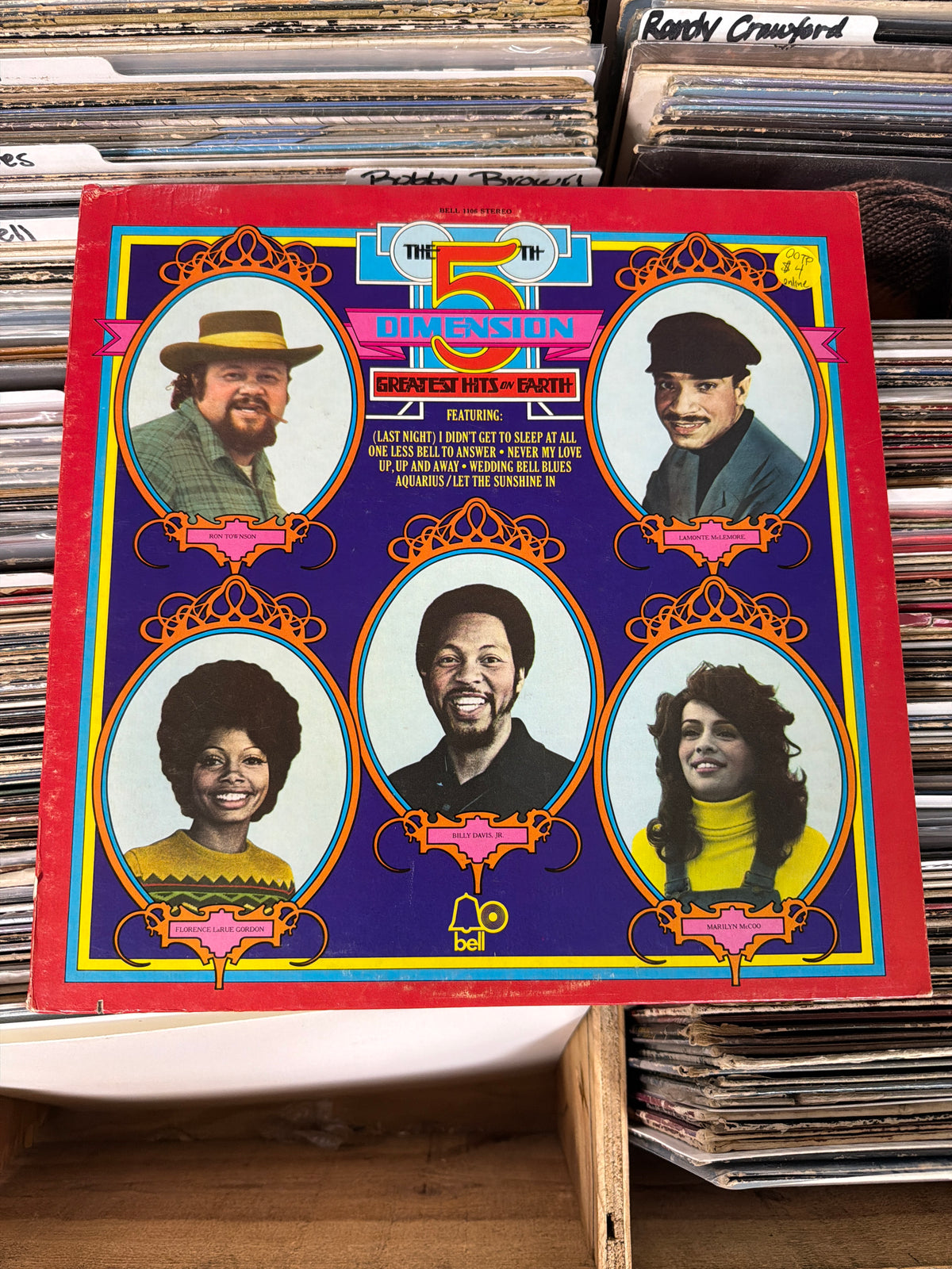 The 5th Dimension – Greatest Hits On Earth BELL 1106 Vinyl LP VG+/VG+