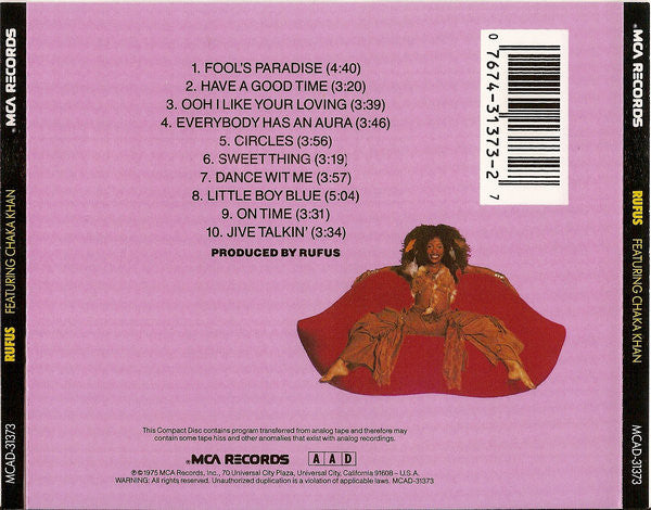 Rufus & Chaka Khan : Rufus Featuring Chaka Khan (CD, Album, RE)