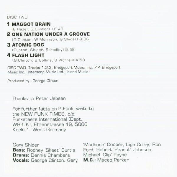 P-Funk All Stars : Live At The Beverly Theater In Hollywood (2xCD)