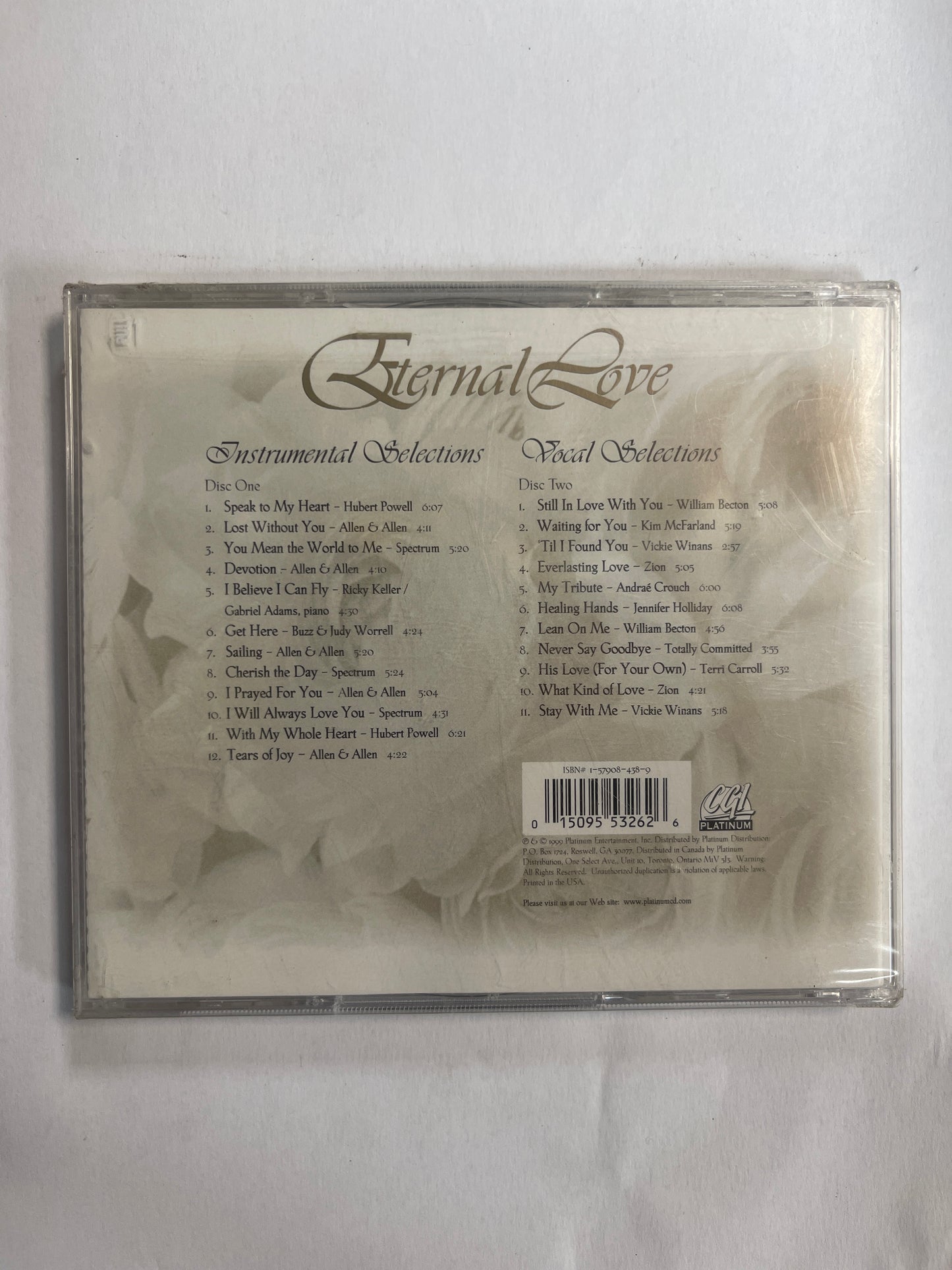 Eternal Love 2 Disc Set CD Mint Condition