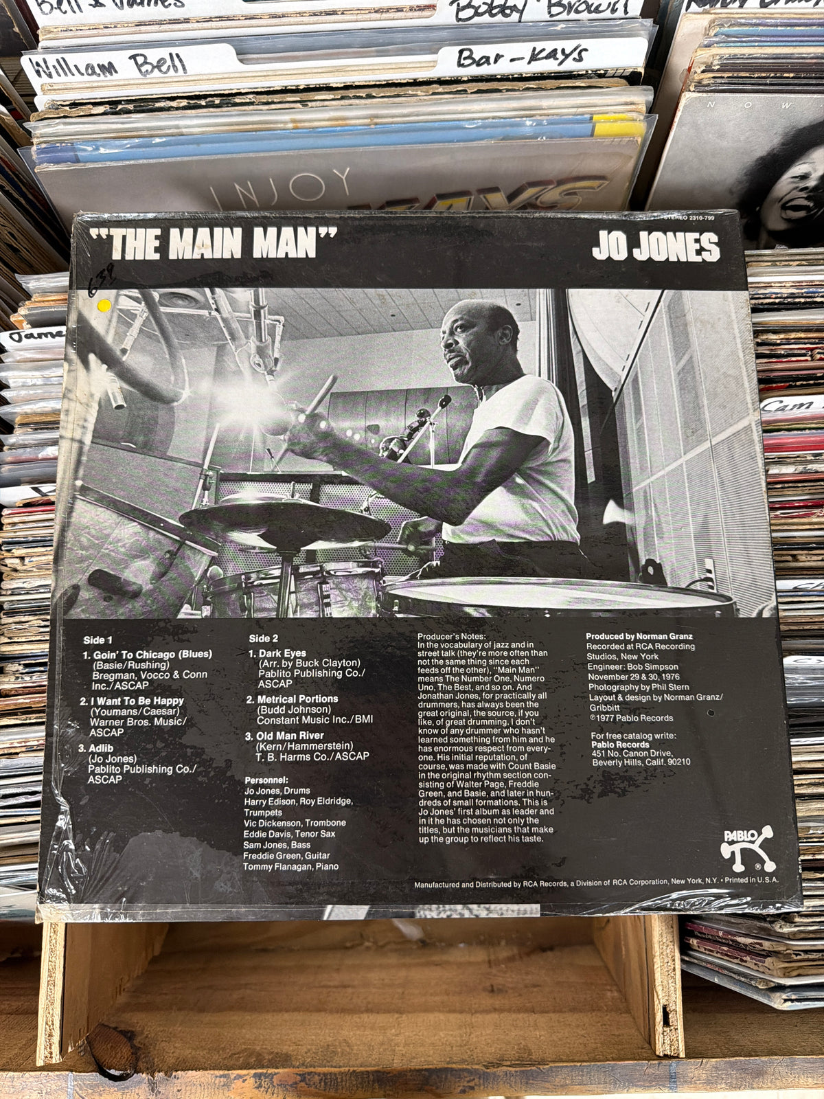 Jo Jones – The Main Man 2310-799 Vinyl LP VG+/NM