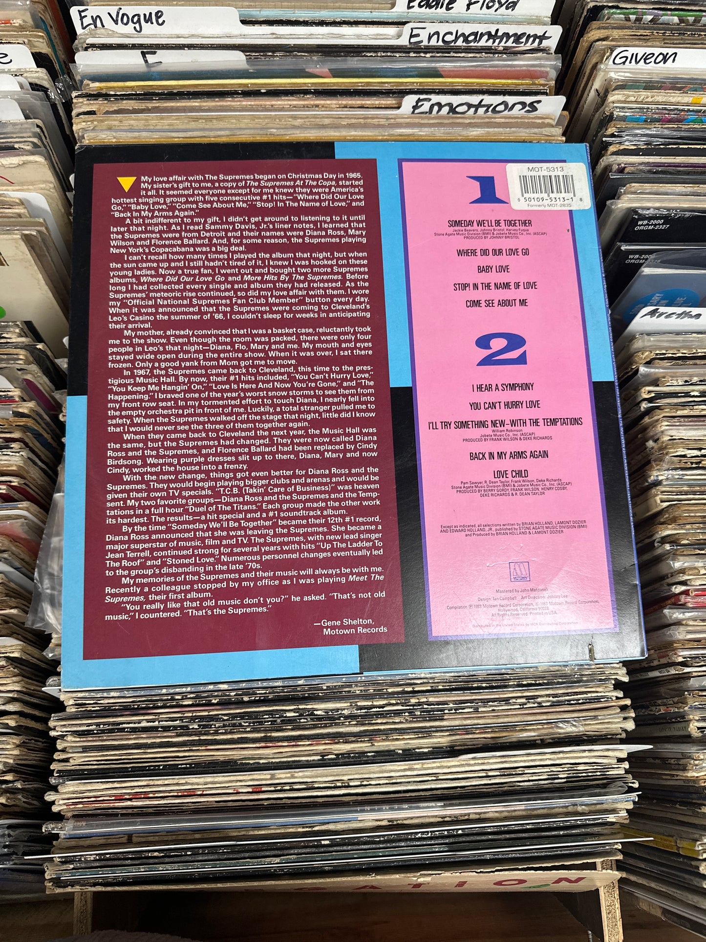 Diana Ross & The Supremes– That Inspired The Motown 25th Anniversary T.V. Special Vinyl LP VG+/VG+