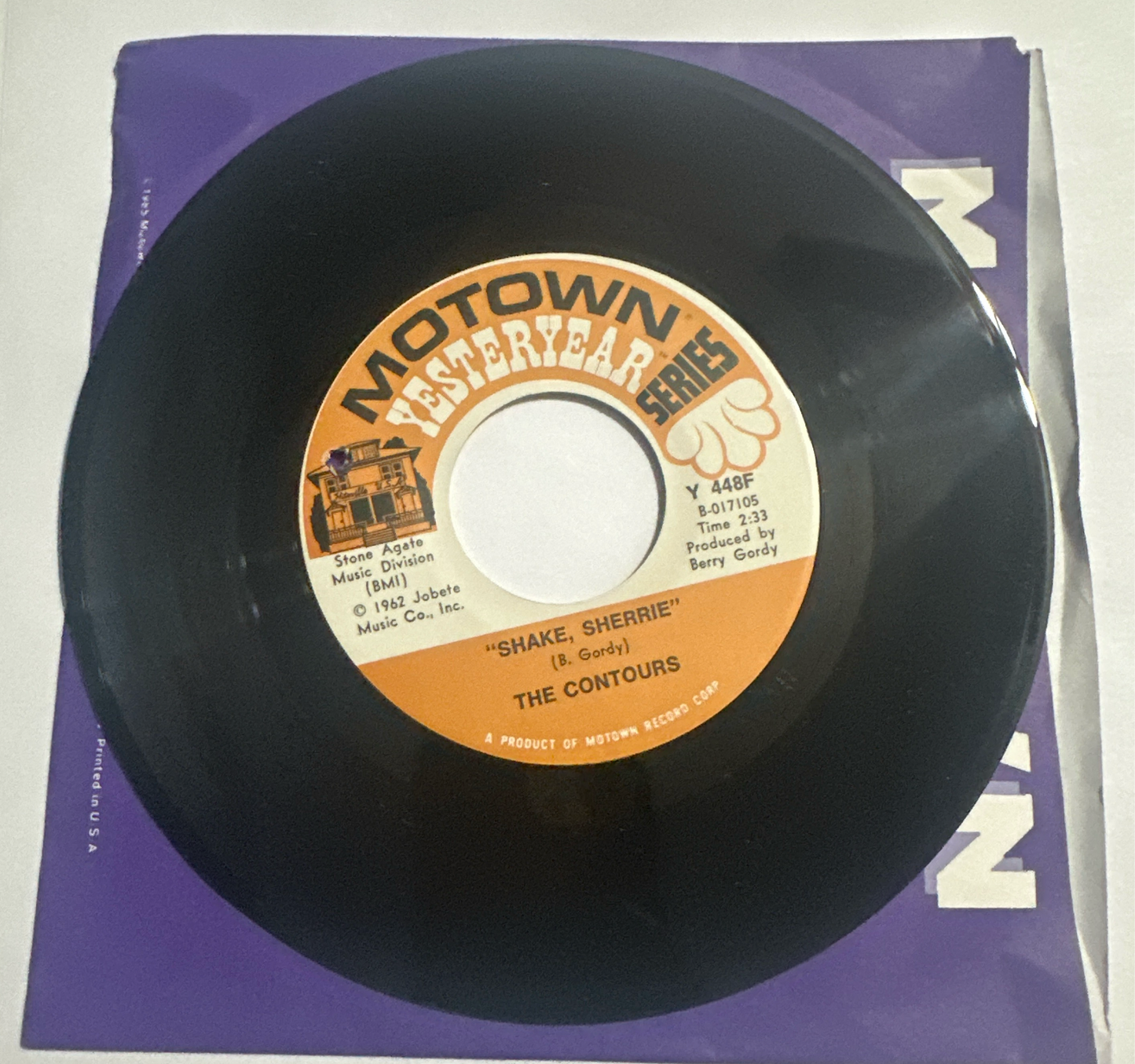 The Contours – Do You Love Me / Shake, Sherrie 7" Vinyl Y 448F VG+