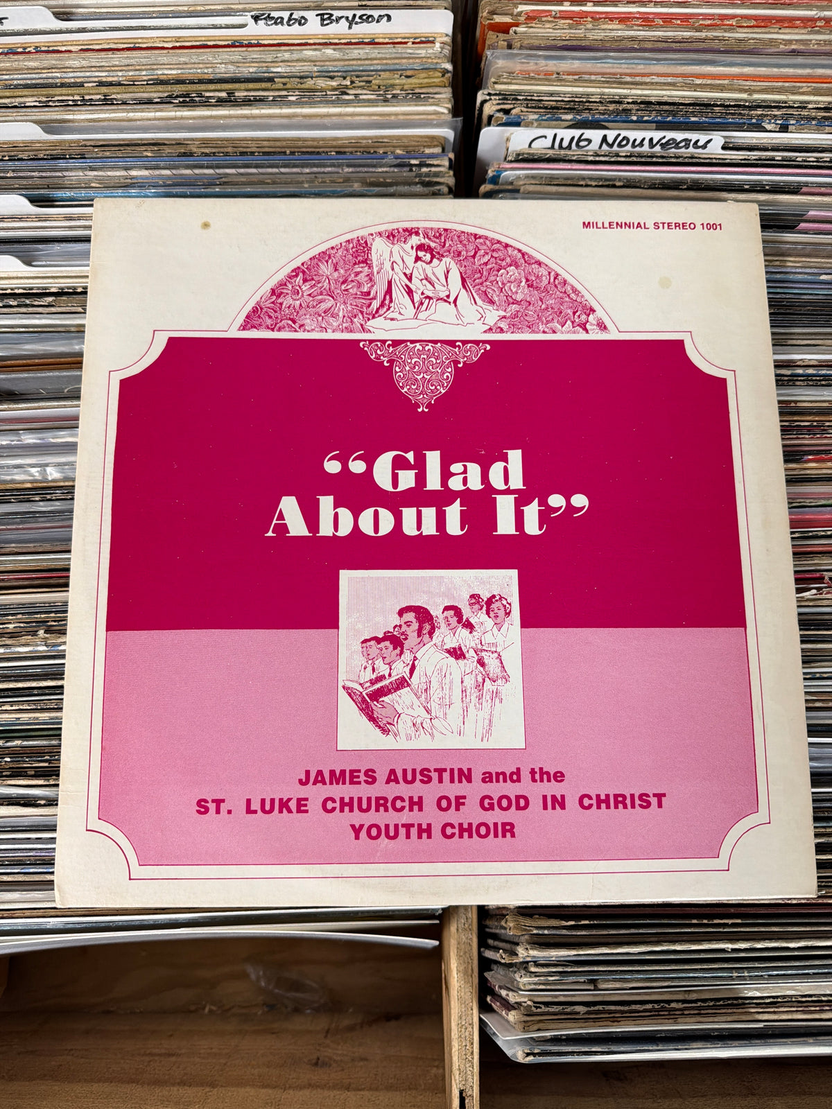 James Austin And St. Luke Church Of God In Christ Youth Choir – Glad About It MLS 1001 Vinyl LP G+/VG+
