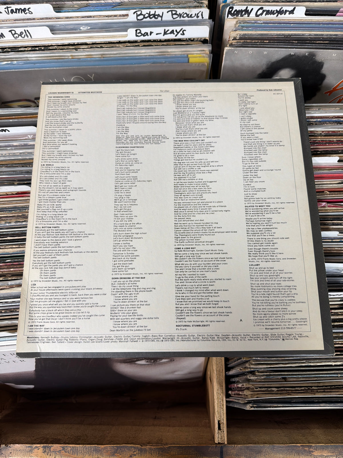 Loudon Wainwright III – Attempted Mustache KC 32710 Vinyl LP NM/VG+