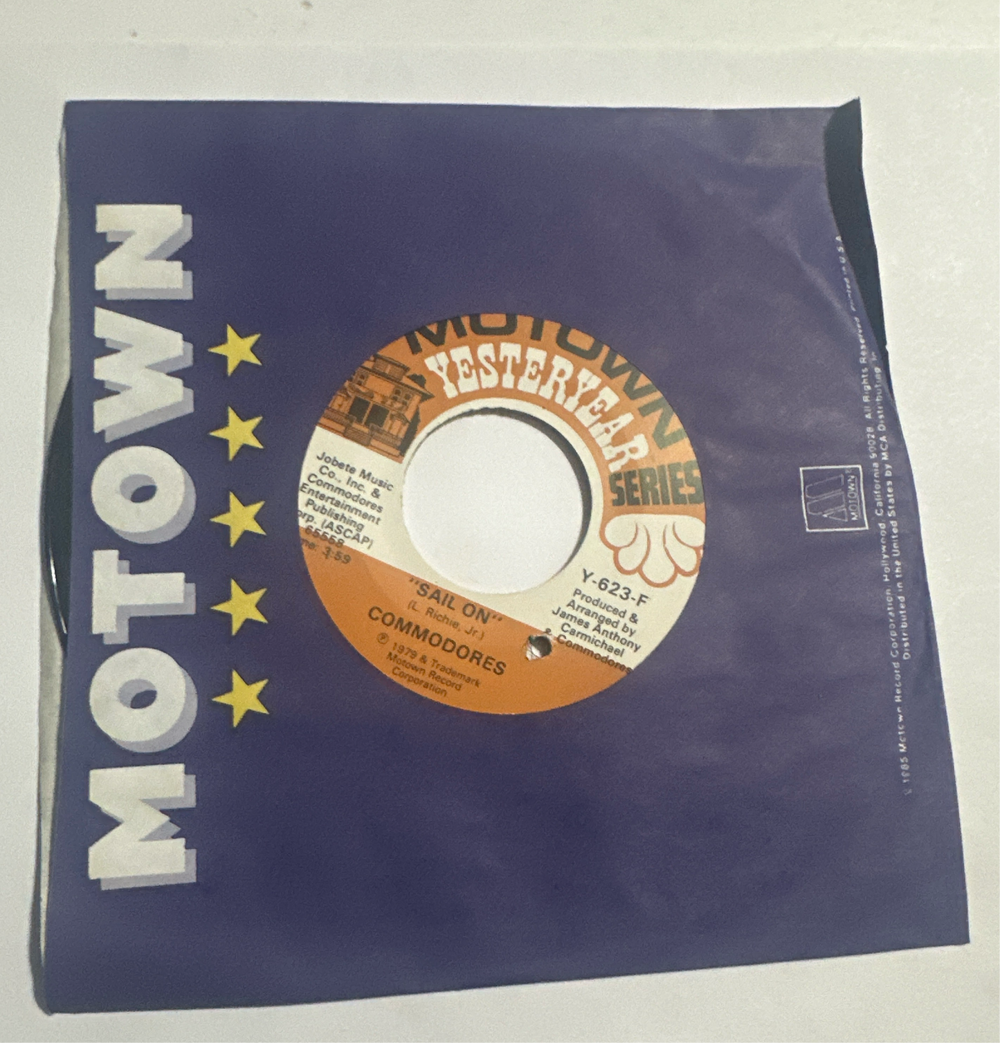 Commodores – Sail On / Flying High 7" Vinyl Y-623F VG+