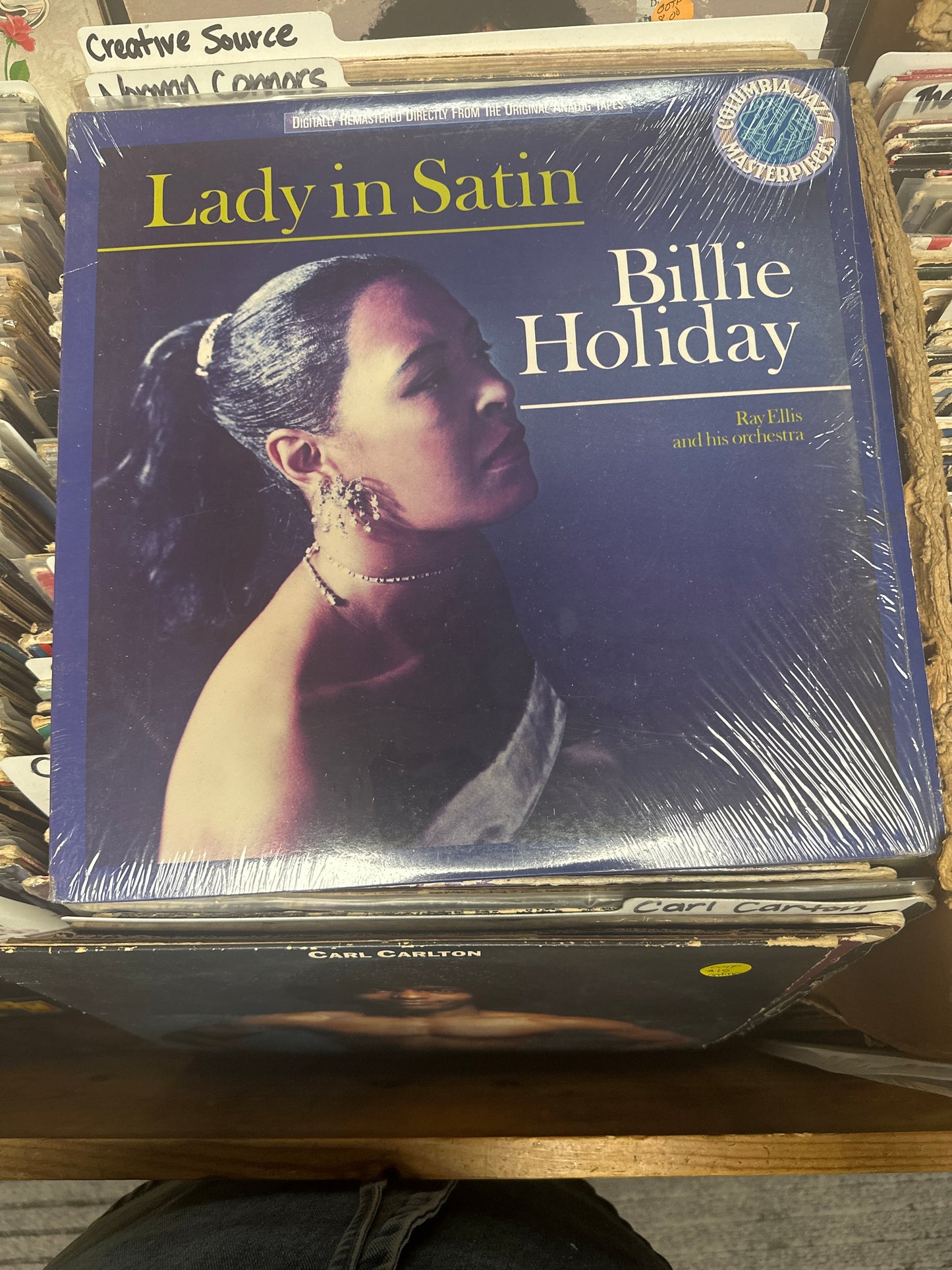 Billie Holiday, Ray Ellis And His Orchestra ‎– Lady In Satin Vinyl LP CJ 40247 VG+/VG+