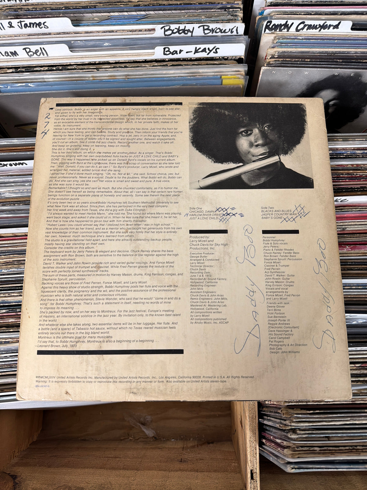 Bobbi Humphrey – Blacks And Blues BN-LA142-G Vinyl LP VG/G+