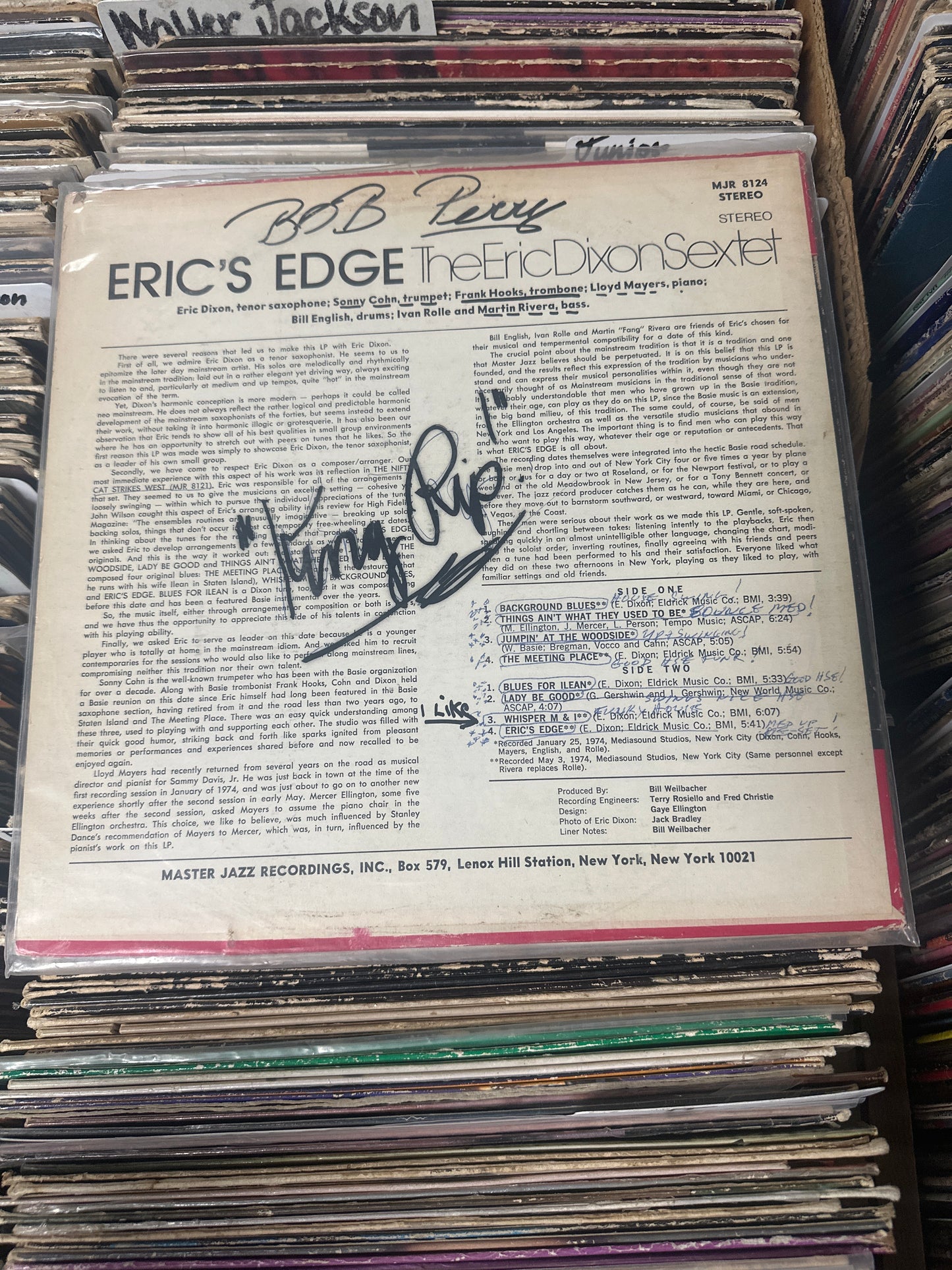 The Eric Dixon Sextet ‎– Eric's Edge Vinyl LP MJR  8124 VG+/G