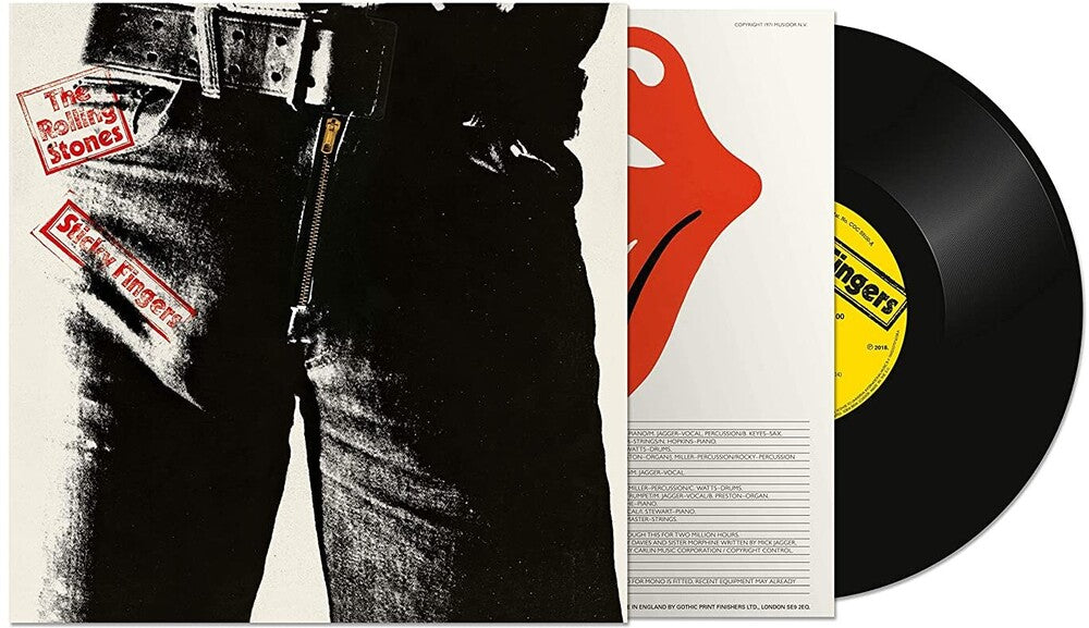 the album cover for The Rolling Stones - Sticky Fingers: Remastered [LP]