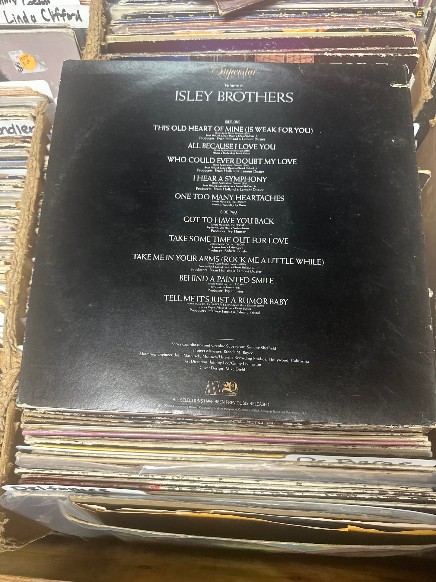 Isley Brothers ‎–Superstar Series – Volume 6 Vinyl LP VG+/VG+