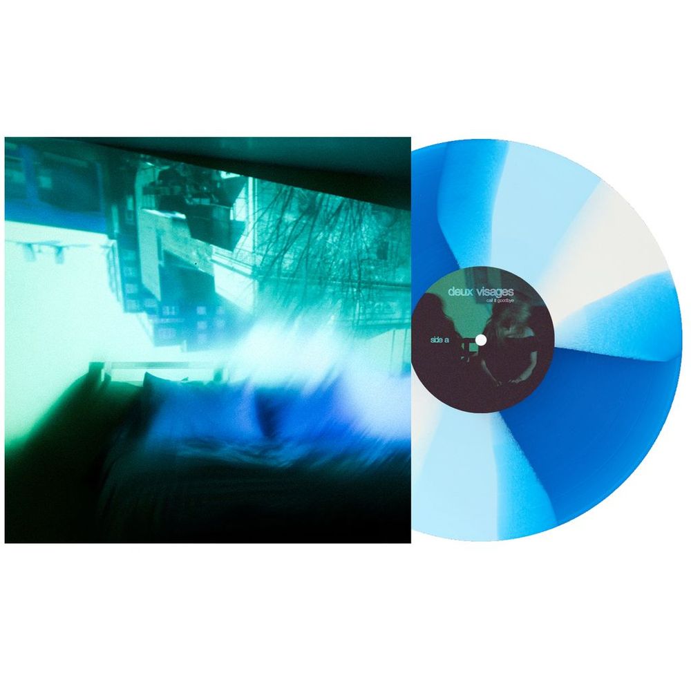 the album cover for Deux Visages - Call It Goodbye [Indie Exclusive Blue w/ Baby Blue &amp; White Twist]
