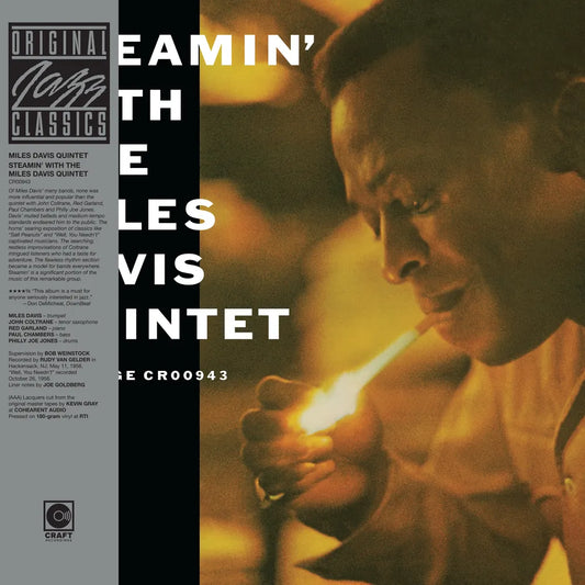 the album cover for The Miles Davis Quintet - Steamin' With The Miles Davis Quintet - Original Jazz Classics Series - [180g with OBI]