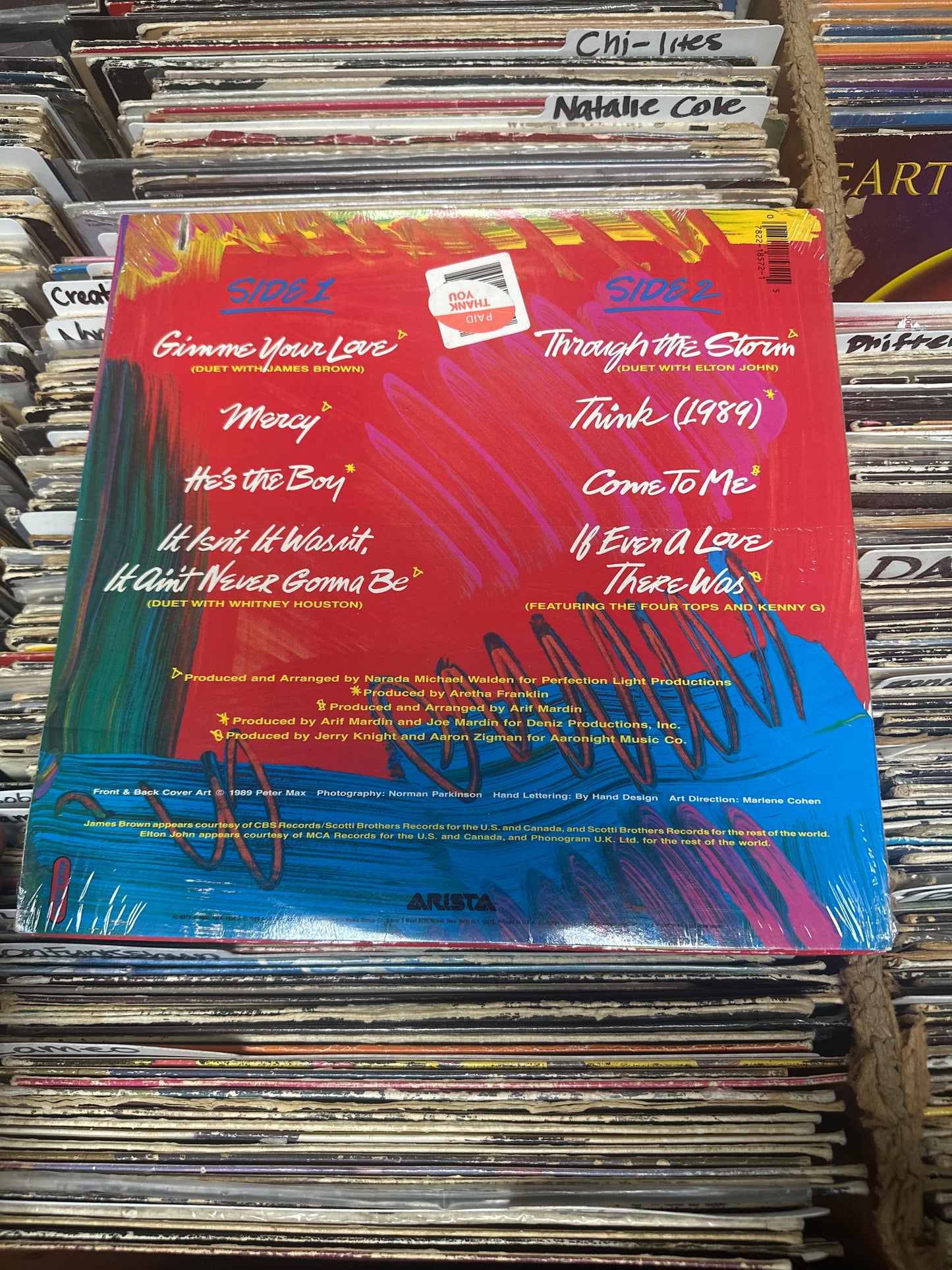Aretha Franklin ‎– Through The Storm Vinyl LP Near Mint/VG+