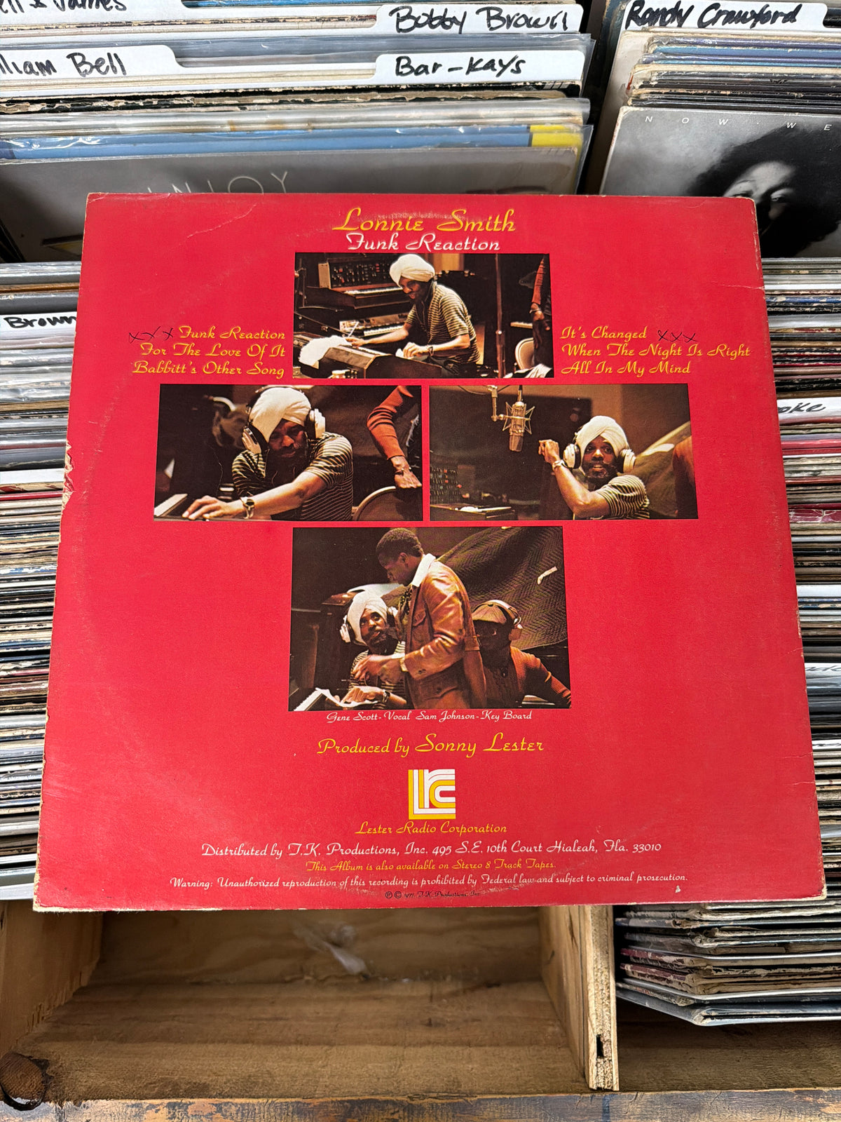 Lonnie Smith – Funk Reaction LRC 9317 Vinyl LP VG/VG