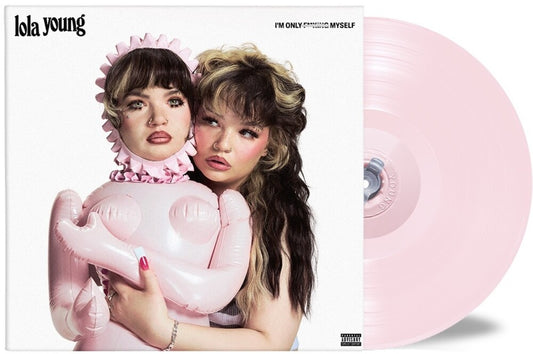 the album cover for Lola Young - I'm Only F**king Myself [The 'Basic B*tch' Edition Nude Pink LP]