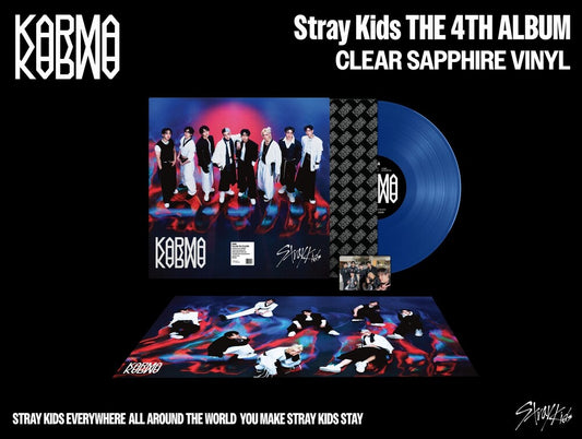 the album cover for Stray Kids - KARMA [CLEAR SAPPHIRE VINYL]