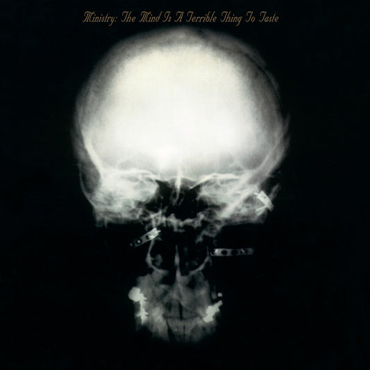the album cover for Ministry - Mind Is A Terrible Thing To Taste (Rktbr25) [180 Gram]