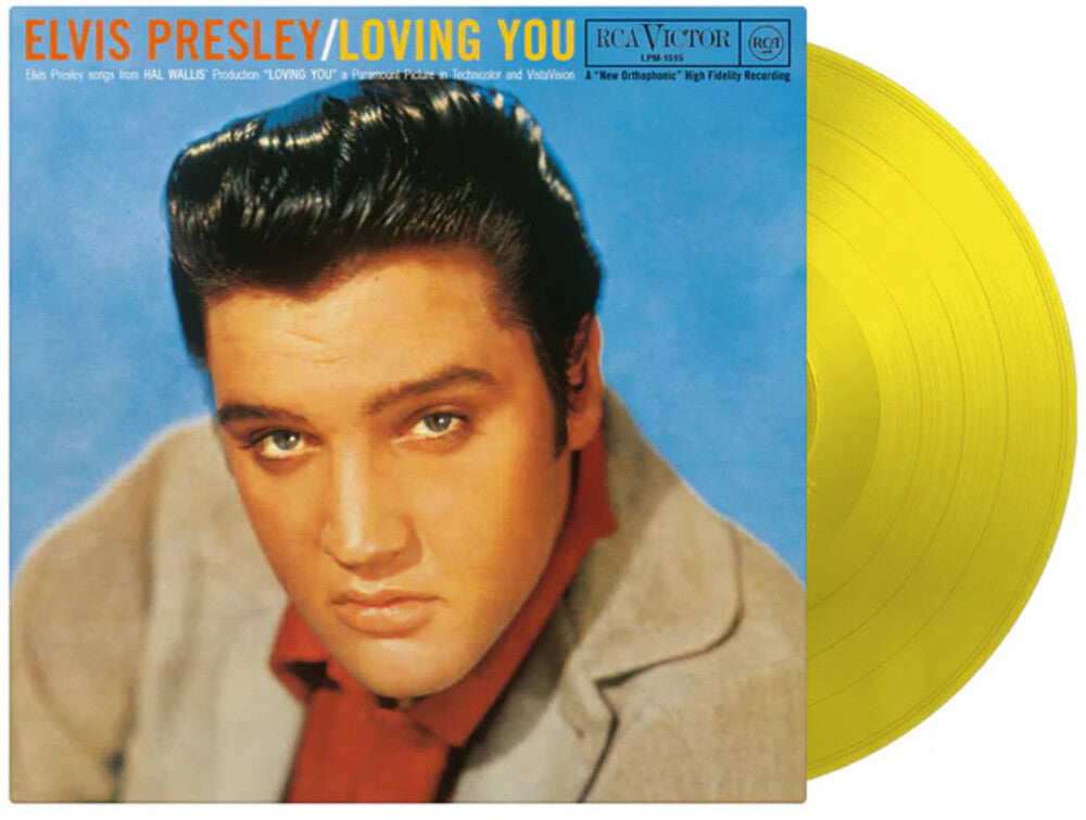 the album cover for Elvis Presley - Loving You [180g Yellow Vinyl]