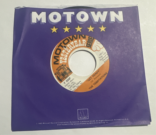 The Temptations ‎– Get Ready / Ain't Too Proud To Beg – Y 454F 7" Vinyl VG+