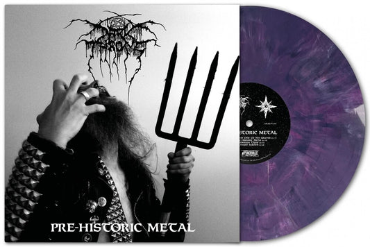 the album cover for Darkthrone - Pre-Historic Metal [140g Purple Marble]