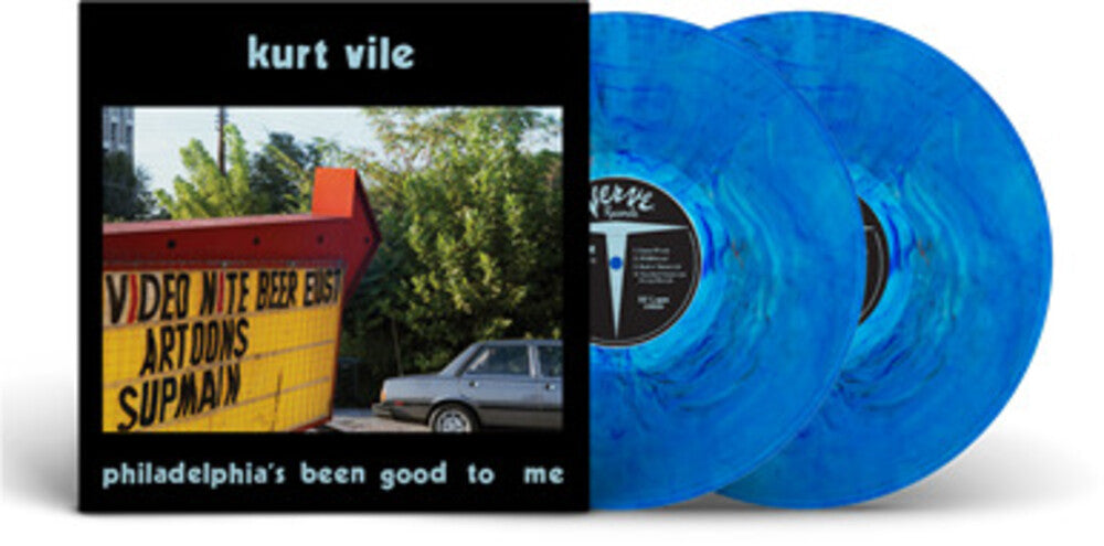 the album cover for Kurt Vile - Philadelphia's been good to me [Indie Exclusive Schuylkill River Blue]
