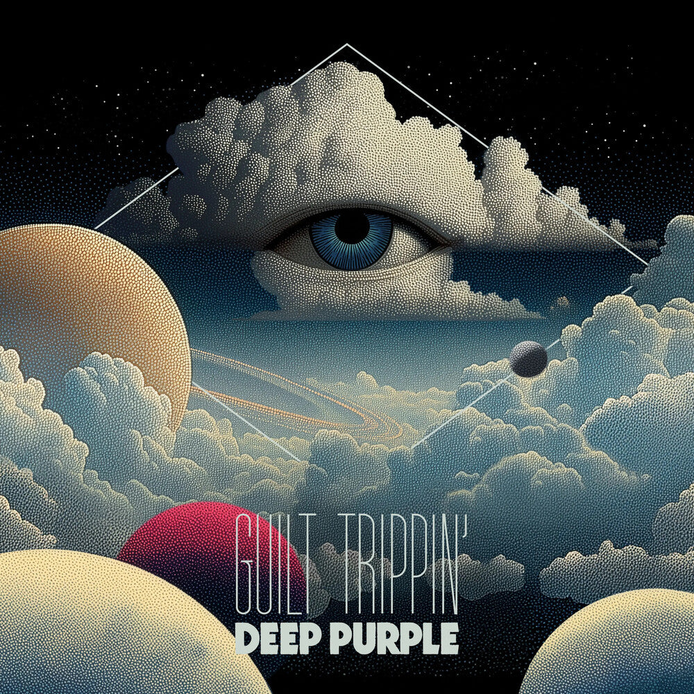 the album cover for Deep Purple - Guilt Trippin [Silver/Blue Splatter]