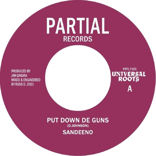 the album cover for Sandeeno - Put Down De Guns' (Ep)