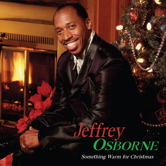 the album cover for Jeffrey Osborne - Something Warm For Christmas [Colored Vinyl] [Limited Edition] (Red)