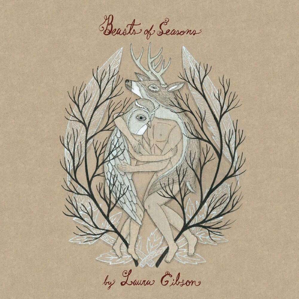 the album cover for Laura Gibson - Beasts Of Seasons - Black Cherry & Lavender [Colored Vinyl]