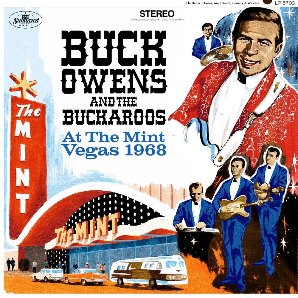 the album cover for Buck Owens  & The Buckaroos - At The Mint: Vegas 1968