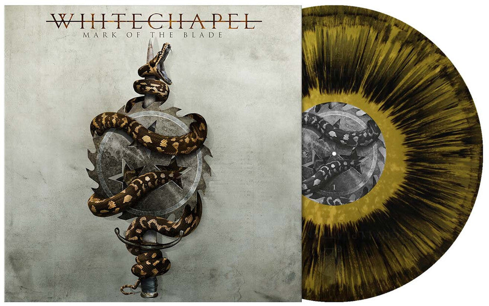 the album cover for Whitechapel - Mark Of The Blade [Gold Metallic Black Dust]