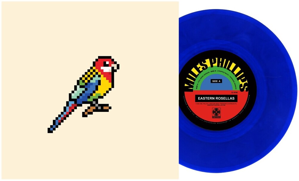 the album cover for Miles Phillips - Eastern Rosellas (Blue) [Colored Vinyl] [Limited Edition]