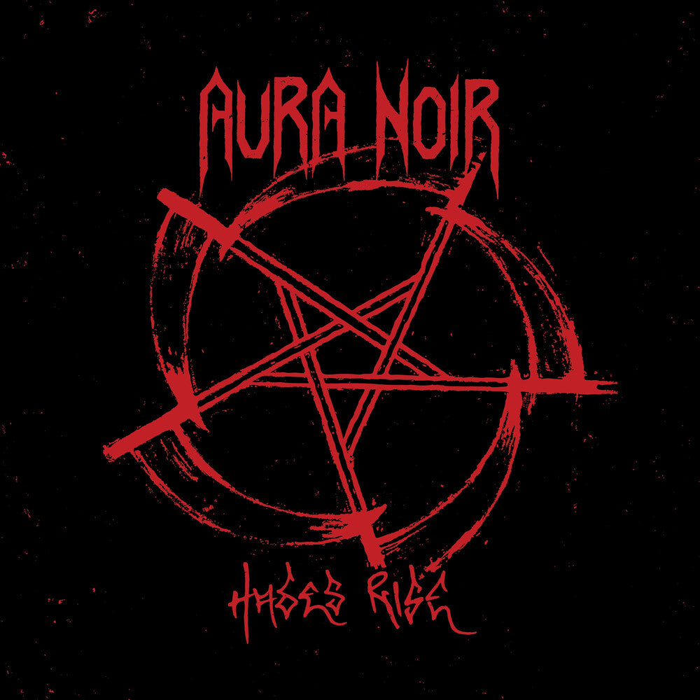 the album cover for Aura Noir - Hades Rise [Colored Vinyl] (Red)