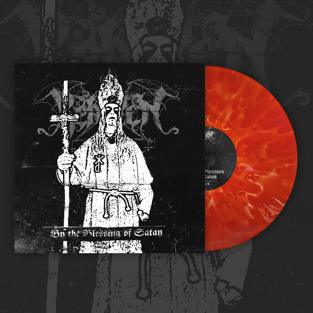 the album cover for Behexen - By The Blessing Of Satan [Clear Vinyl] (Red)