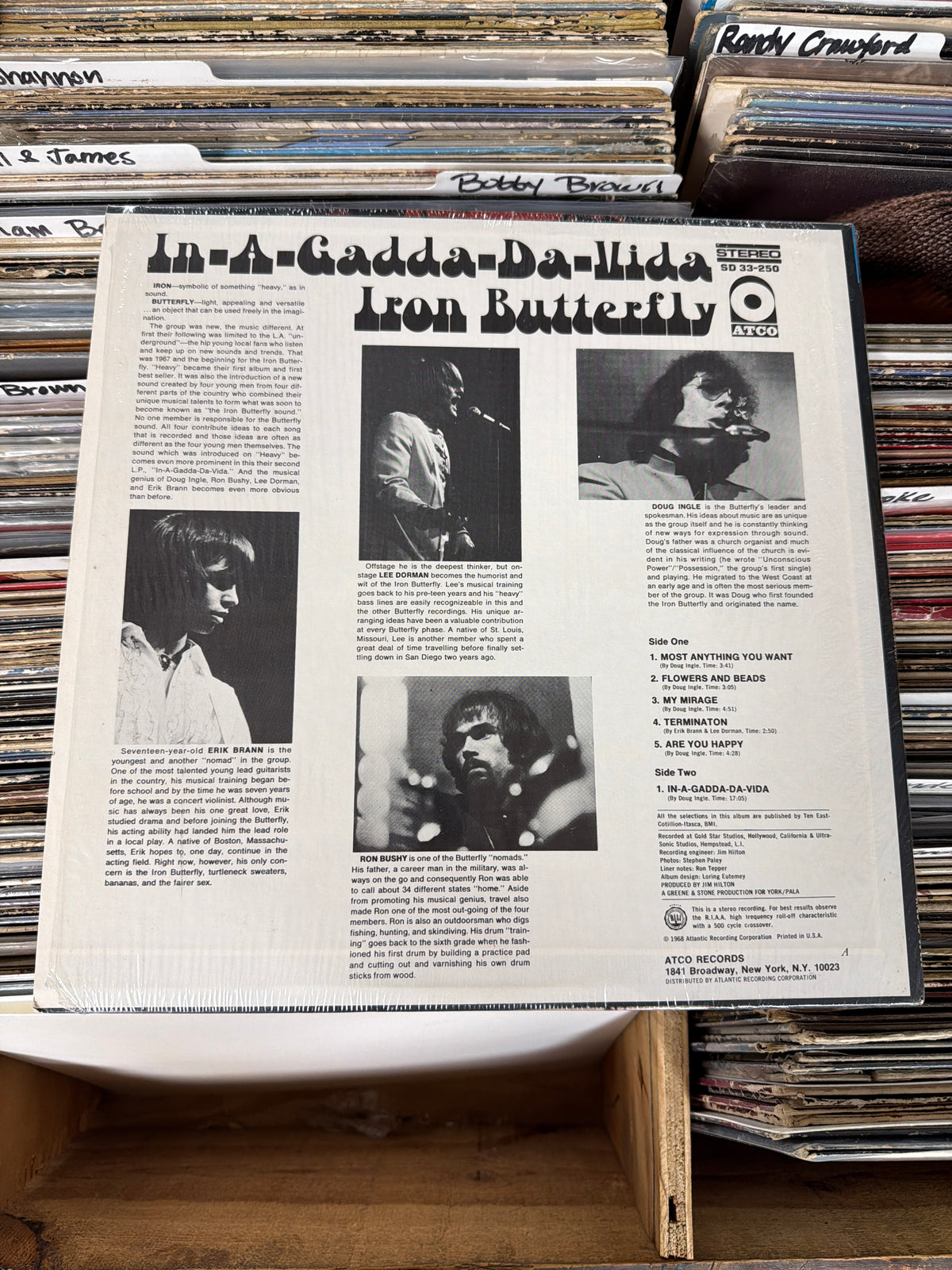 Iron Butterfly – In-A-Gadda-Da-Vida SD 33-250 Vinyl LP VG+/NM