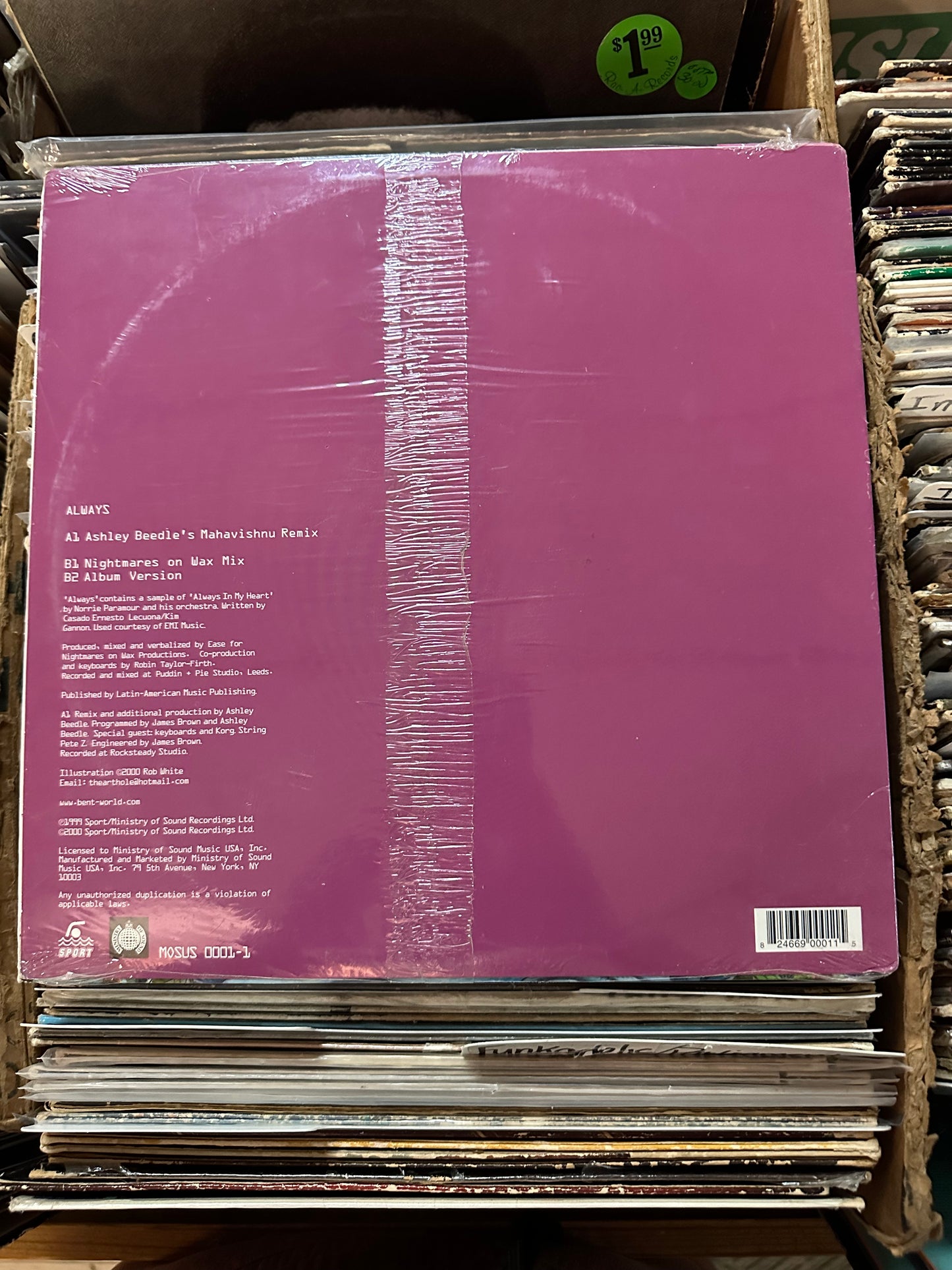 Bent ‎– Always MOSUS 0001 12" Vinyl LP