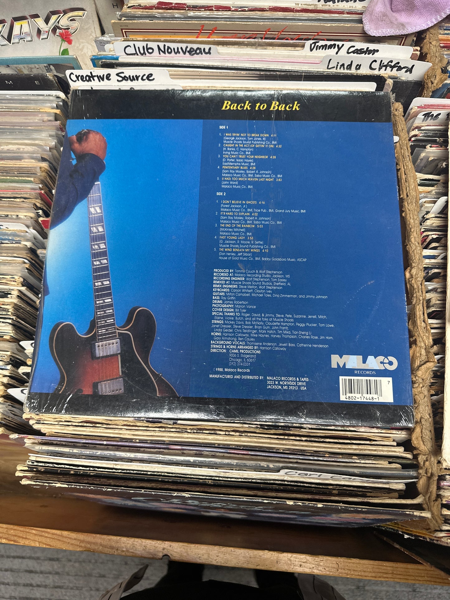 Little Milton ‎– Back to Back Vinyl LP VG+/VG+