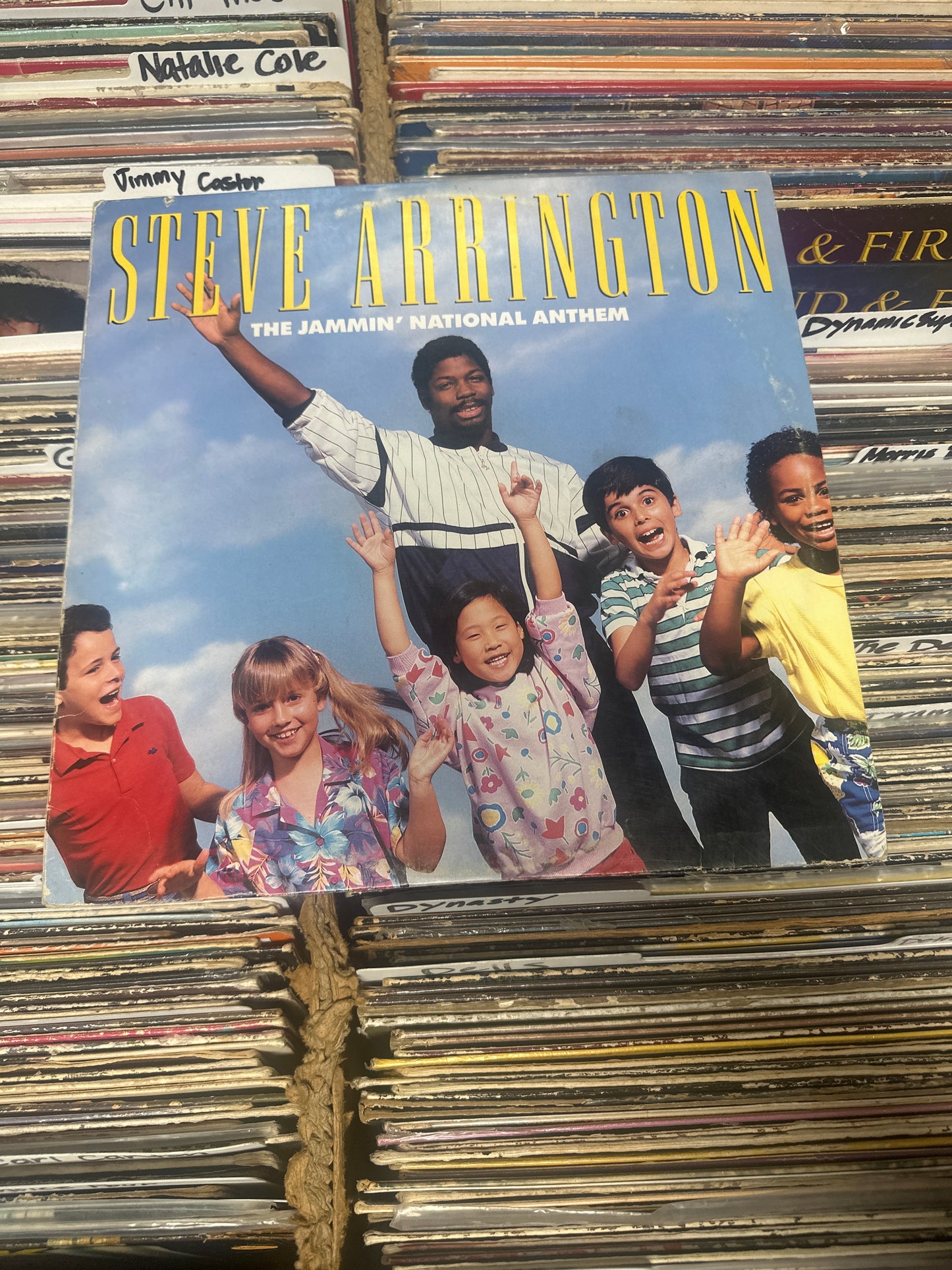 Steve Arrington ‎– The Jammin' National Anthem Vinyl LP 81643-1 VG+/VG+