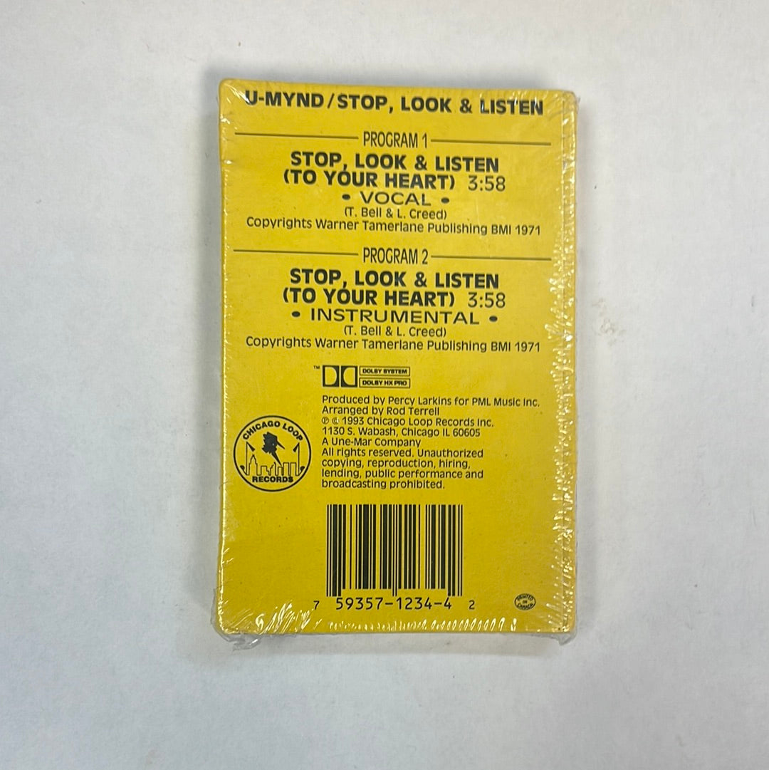 U-Mynd ‎– Stop, Look & Listen (To Your Heart) Single Cassette