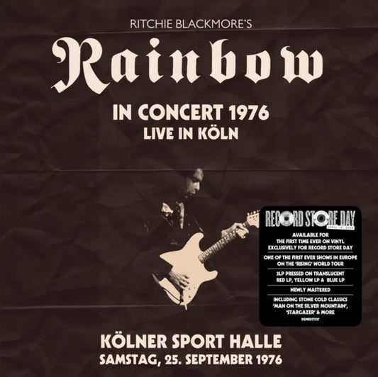 RITCHIE BLACKMORE'S RAINBOW - LIVE FROM KOLN 1976 (TRANSLUCENT RED YELLOW BLUE VINYL/3LP) (RSD) Vinyl LP