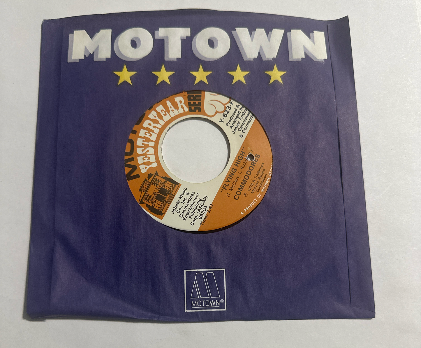 Commodores – Sail On / Flying High 7" Vinyl Y-623F VG+